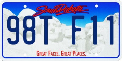 SD license plate 98TF11