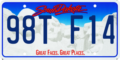 SD license plate 98TF14