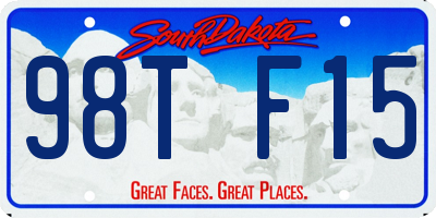SD license plate 98TF15
