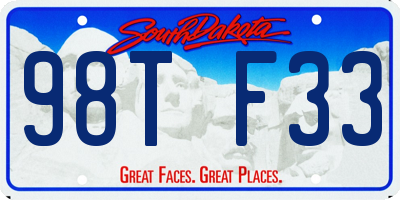 SD license plate 98TF33