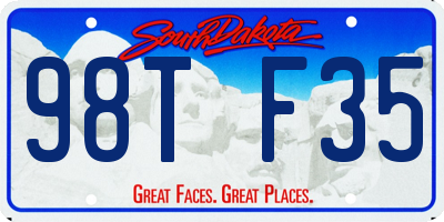 SD license plate 98TF35