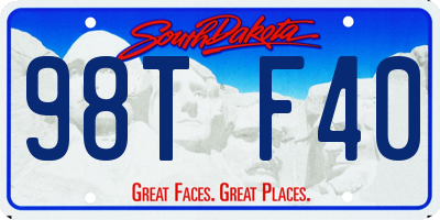 SD license plate 98TF40