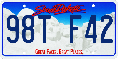 SD license plate 98TF42