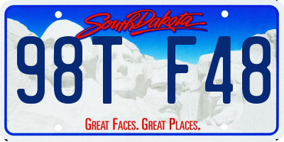 SD license plate 98TF48