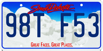 SD license plate 98TF53