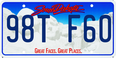 SD license plate 98TF60