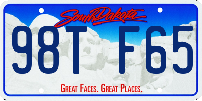 SD license plate 98TF65