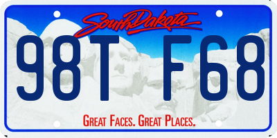 SD license plate 98TF68