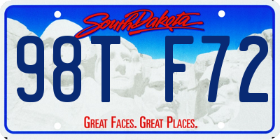 SD license plate 98TF72