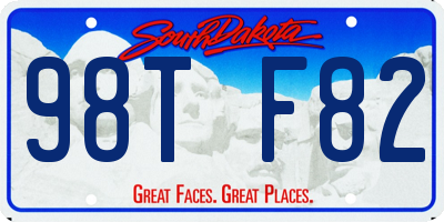 SD license plate 98TF82