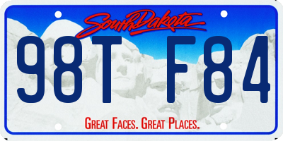 SD license plate 98TF84