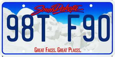 SD license plate 98TF90