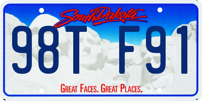 SD license plate 98TF91
