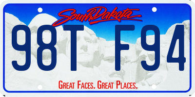 SD license plate 98TF94