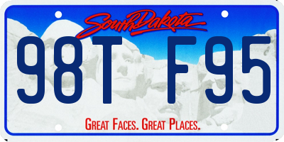 SD license plate 98TF95