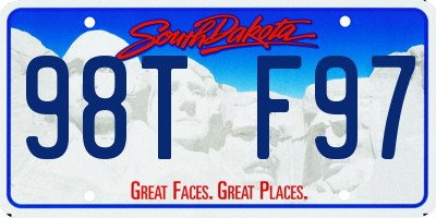 SD license plate 98TF97