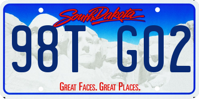 SD license plate 98TG02