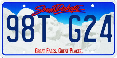 SD license plate 98TG24