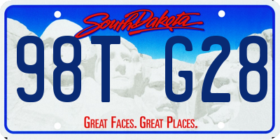 SD license plate 98TG28