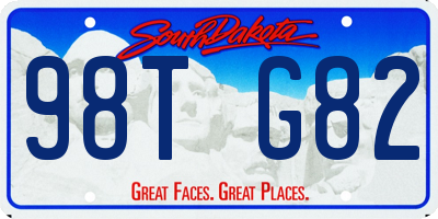 SD license plate 98TG82