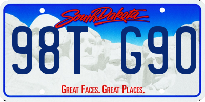 SD license plate 98TG90