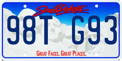 SD license plate 98TG93