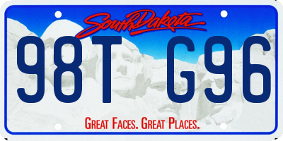 SD license plate 98TG96