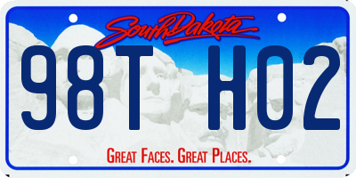 SD license plate 98TH02