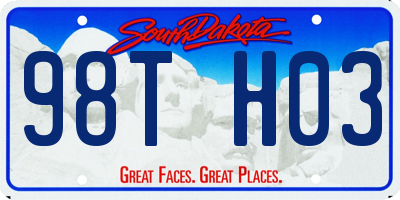 SD license plate 98TH03