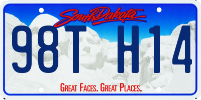 SD license plate 98TH14