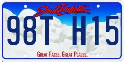 SD license plate 98TH15