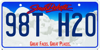SD license plate 98TH20