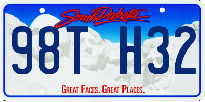 SD license plate 98TH32