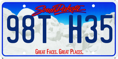 SD license plate 98TH35