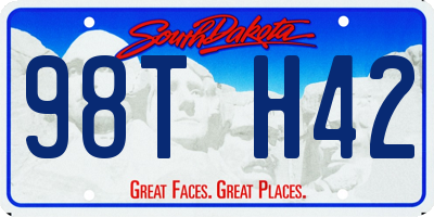 SD license plate 98TH42