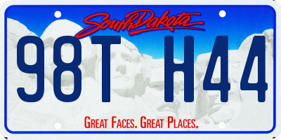 SD license plate 98TH44