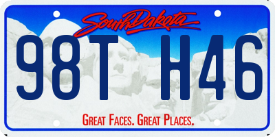 SD license plate 98TH46