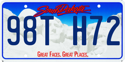 SD license plate 98TH72