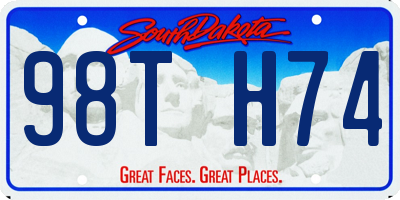 SD license plate 98TH74