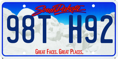 SD license plate 98TH92