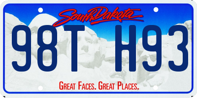 SD license plate 98TH93