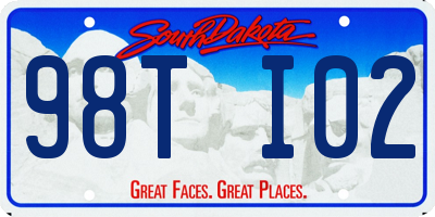 SD license plate 98TI02