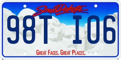 SD license plate 98TI06