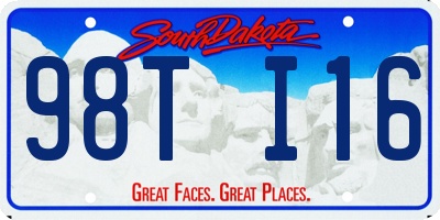 SD license plate 98TI16
