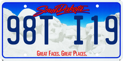 SD license plate 98TI19