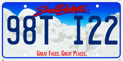 SD license plate 98TI22