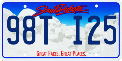 SD license plate 98TI25