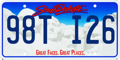 SD license plate 98TI26
