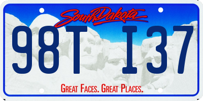 SD license plate 98TI37