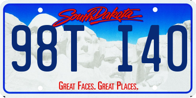 SD license plate 98TI40